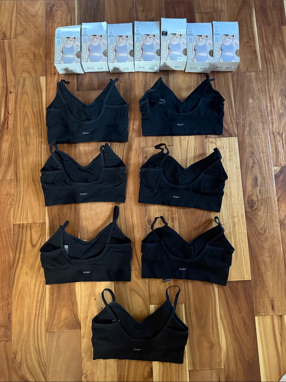 7x Boody Lyolyte Ribbed Low Back Bra - Picture 3 of 16